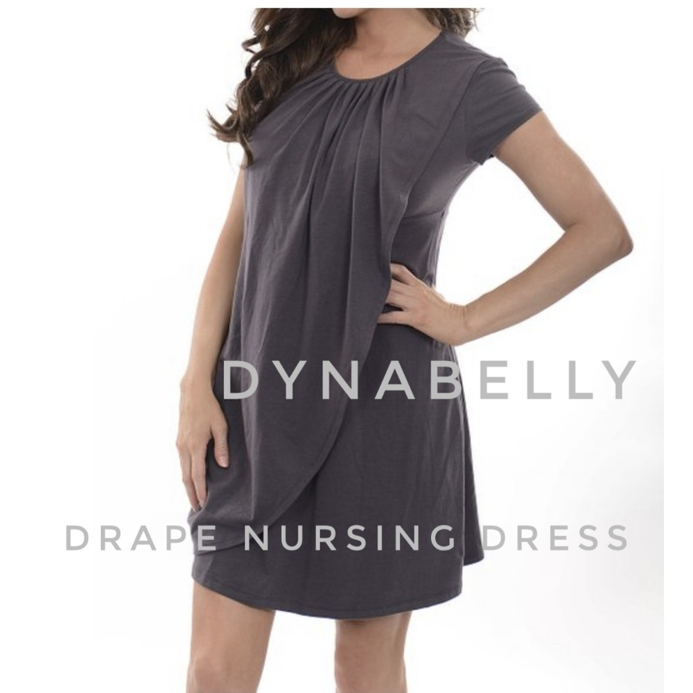 Small purple Dynabelly drape nursing dress